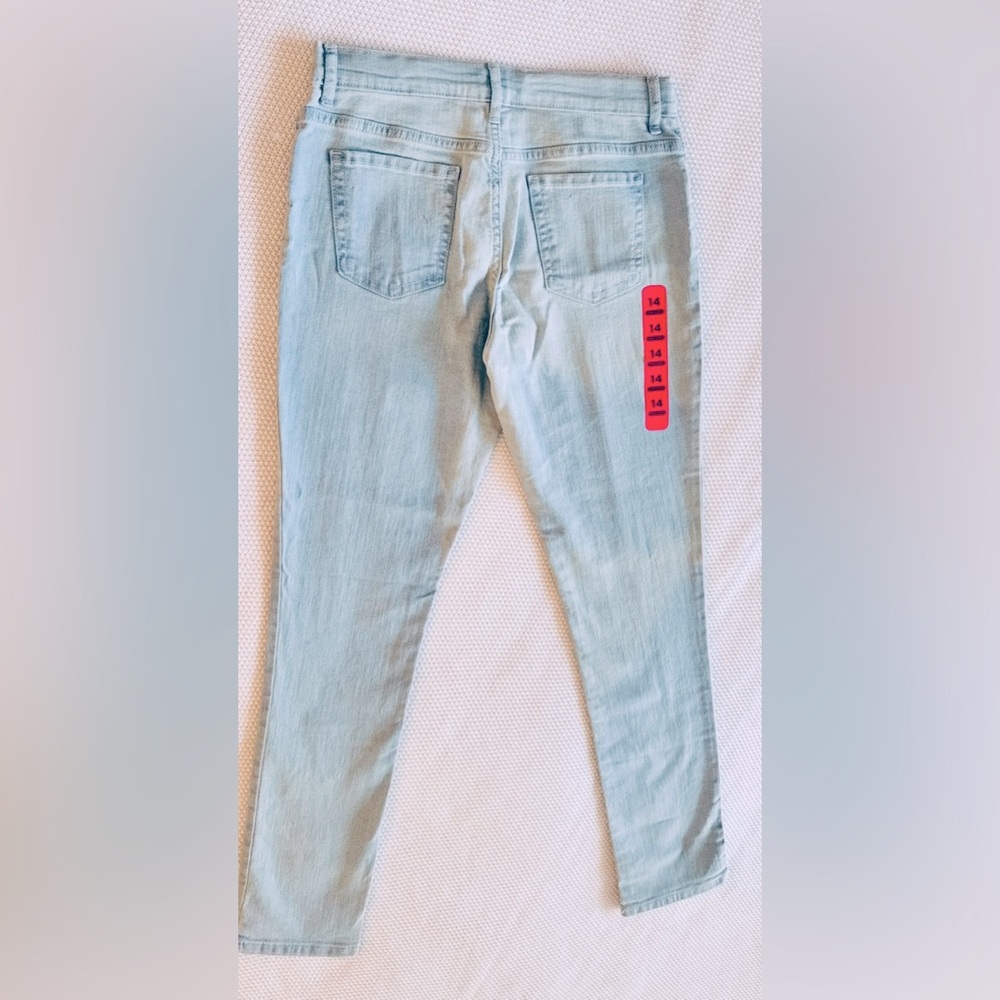 PLACE Girls Denim Super Skinny Stretch Light Blue Jeans - Picture 5 of 16